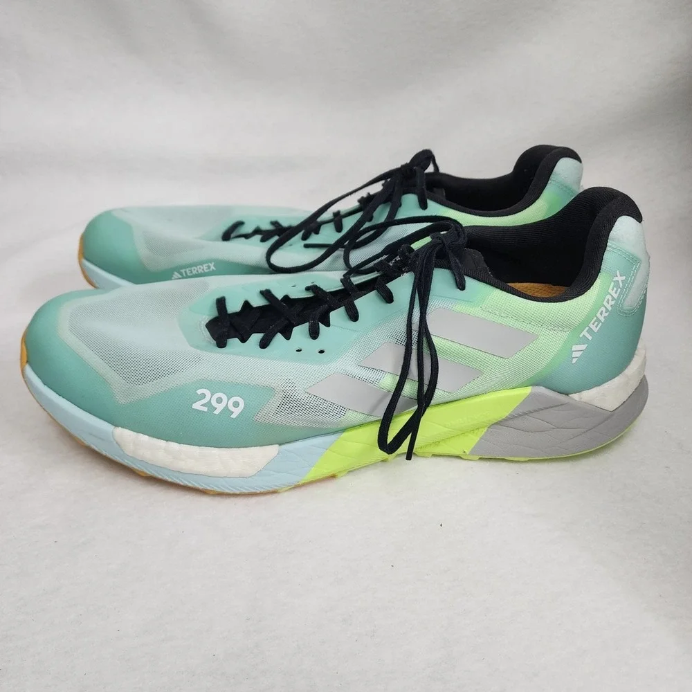 Adidas Terrex Agravic Ultra Mens US 13 Sneakers Aqua Lace Up Trail Running Shoes